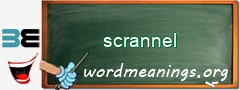 WordMeaning blackboard for scrannel